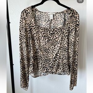 H&M Animal Print Blouse